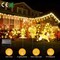 5PCS Solar Christmas Stake Light Reindeer Snowflake Bell Santa Claus Lamp Decor
